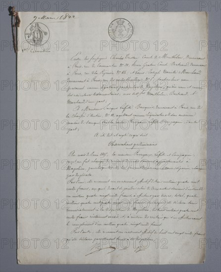 Emperor Napoleon I's will (1822)