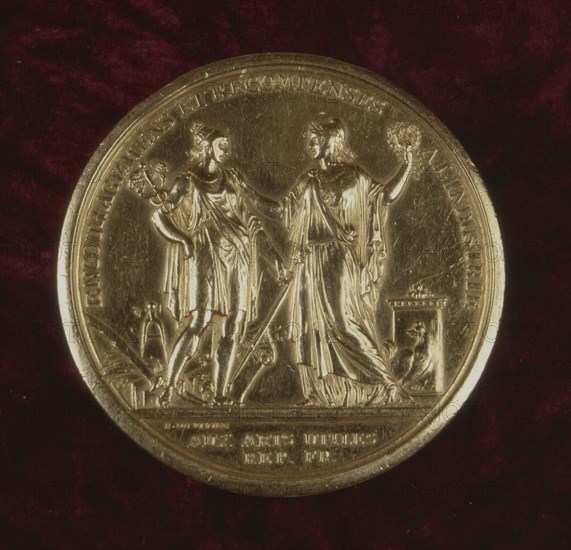 Médaille d'or (22 carats) décernée à Firmin-Didot par le 1er Consul Napoléon Bonaparte (1800)