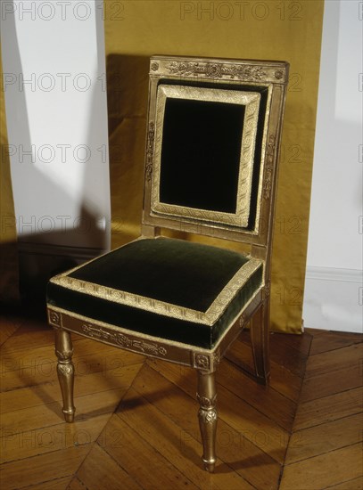 Chaise du Cabinet de Napoléon 1er aux Tuileries