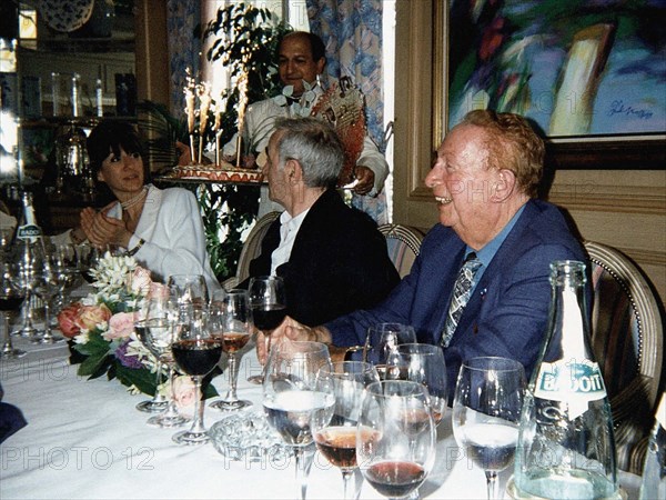 Charles Trenet with Virginie Lemoine and Charles Aznavour