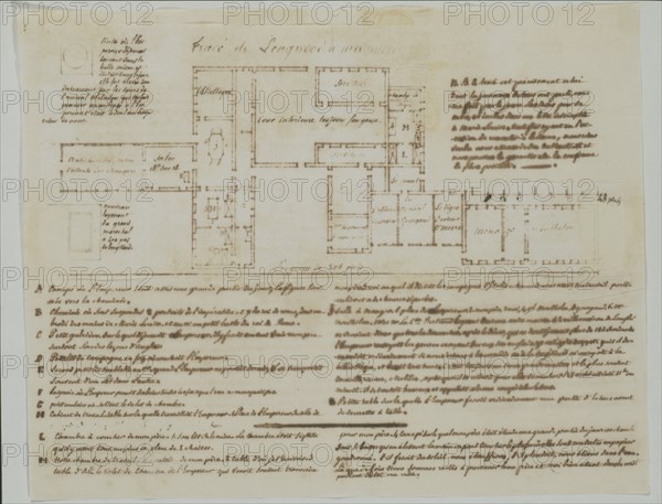 Plan of Napoleon's Longwood house in Saint Helena