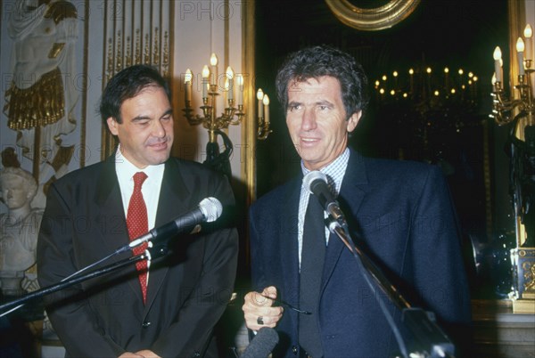 Oliver Stone and Jack Lang, 1992