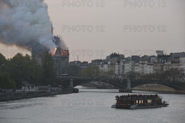 Fire of Notre-Dame de Paris on April 15, 2019