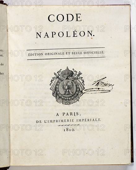 Code Napoleon, Title page