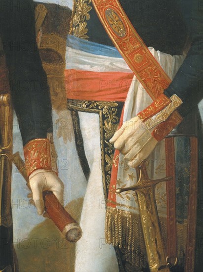 Boze, Lefèvre et Vernet, Le Général Bonaparte et son chef d'état-major le général Berthier à la bataille de Marengo, détail