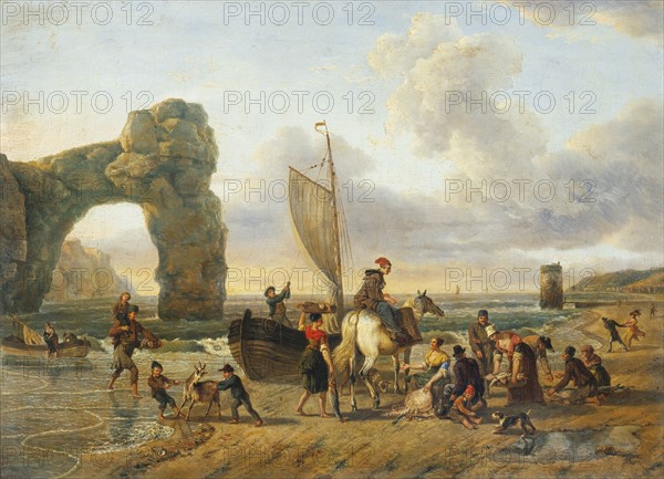 Jean-Louis Demarne, Pêcheurs sur la côte normande