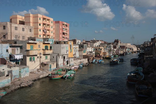 Alexandrie, habitations du bord du Nil