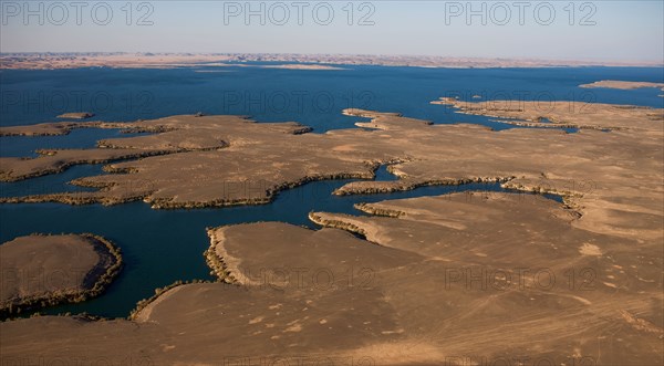 Lac Nasser, vue aérienne