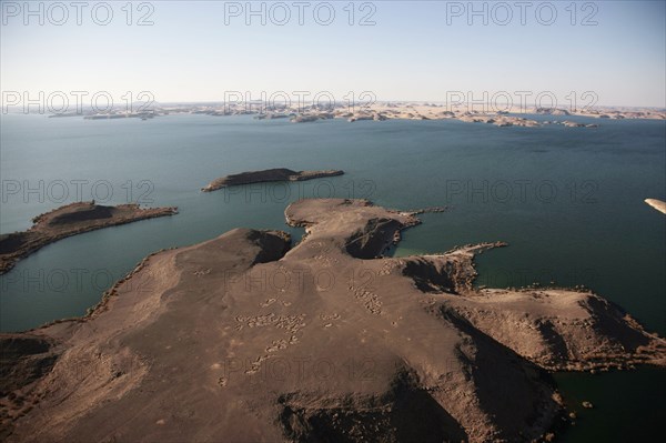 Lac Nasser, vue aérienne