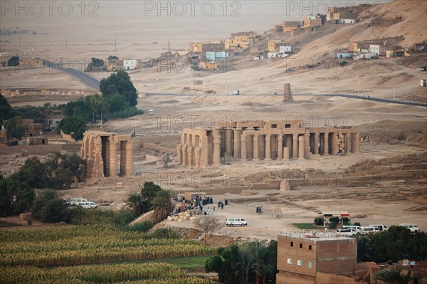 Ramesseum, vue aérienne