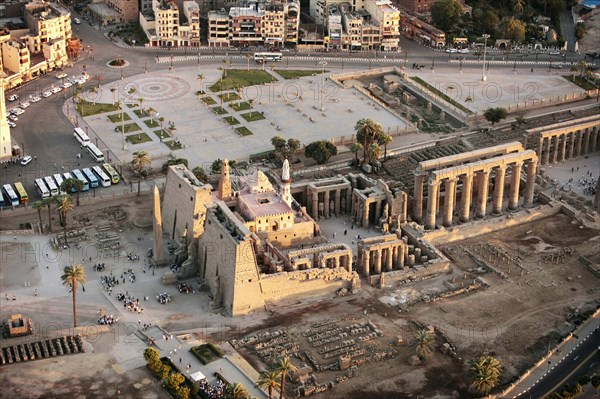 Temple de Louxor, vue aérienne