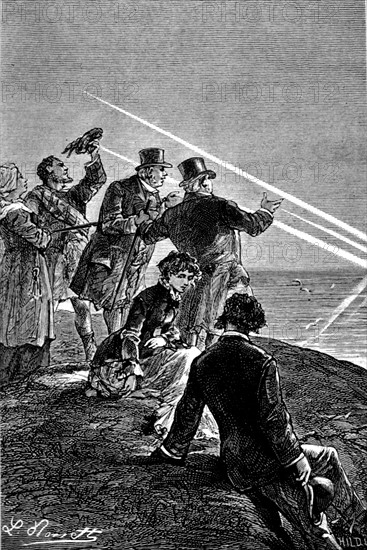 Jules Verne, "Le rayon Vert", illustration