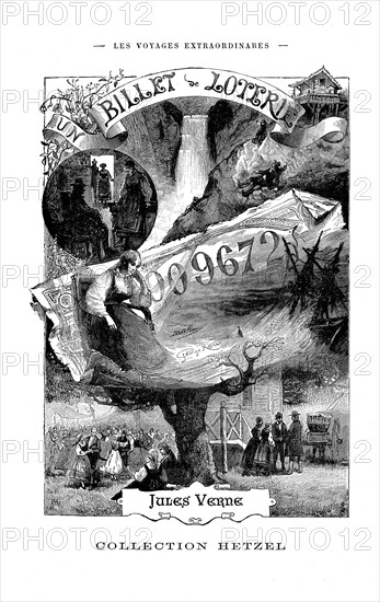 Jules Verne, "un billet de loterie (frontispice)