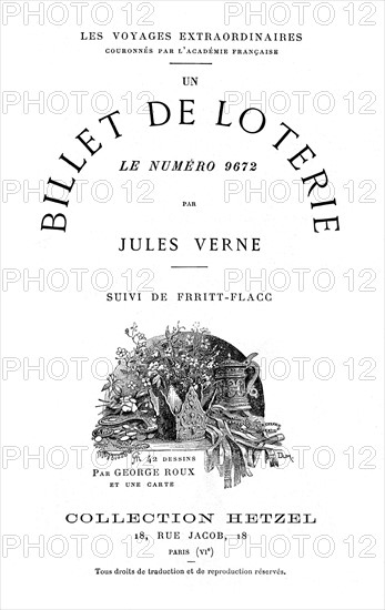 J. Verne, flyleaf from 'Un billet de loterie'