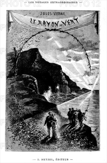 Jules Verne, "Le rayon vert", frontispice