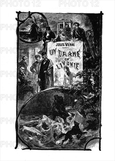 Jules Verne, "Un drame en Livonie" (frontispice)