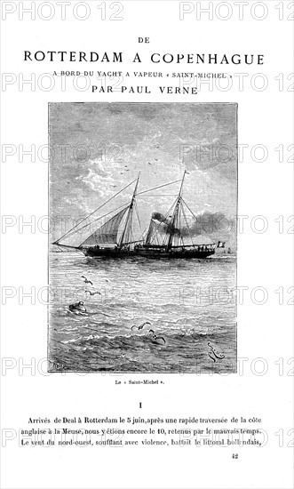 Illustration in 'De Rotterdam à Copenhague à bord du yacht à vapeur Saint-Michel'