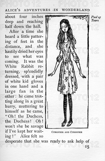 Alice au pays des merveilles, illustration d'Arthur Rackham