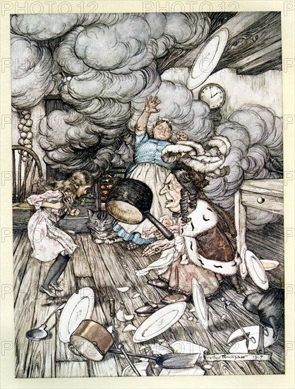 Alice au pays des merveilles, illustration d'Arthur Rackham