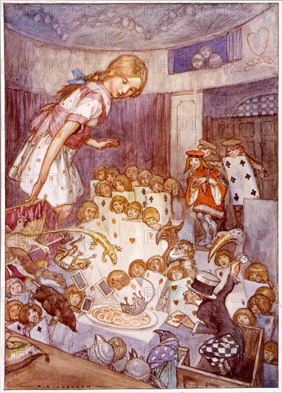 Alice au pays des merveilles, illustration de A.E. Jackson