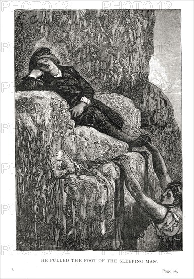 Illustration of "Toilers of the Sea", by Victor Hugo