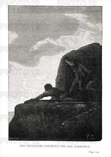 Illustration de "Les Travailleurs de la Mer", de Victor Hugo