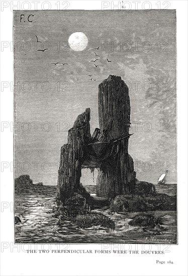 Illustration de "Les Travailleurs de la Mer", de Victor Hugo