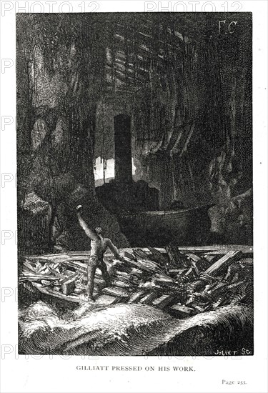 Illustration de "Les Travailleurs de la Mer", de Victor Hugo