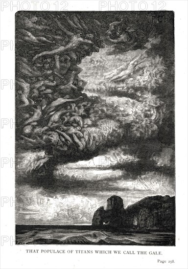 Illustration of "Toilers of the Sea", by Victor Hugo