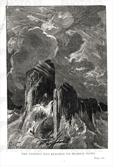 Illustration of "Toilers of the Sea", by Victor Hugo