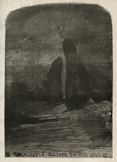 Illustration de "Les Travailleurs de la Mer", de Victor Hugo