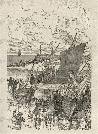 Illustration of "Toilers of the Sea", by Victor Hugo