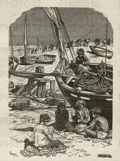 Illustration of "Toilers of the Sea", by Victor Hugo