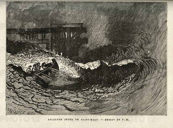 Illustration de "Les Travailleurs de la Mer", de Victor Hugo