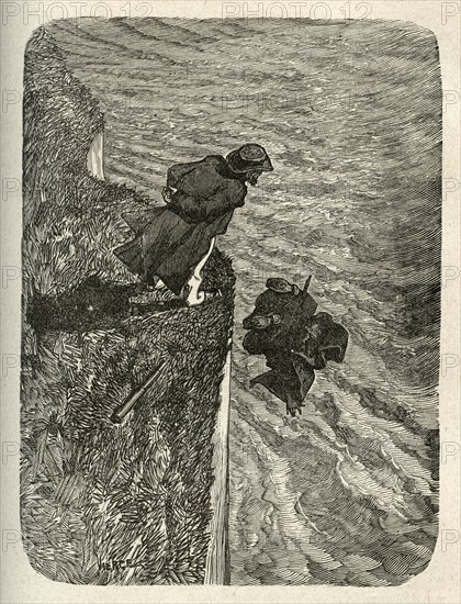 Illustration of "Toilers of the Sea", by Victor Hugo