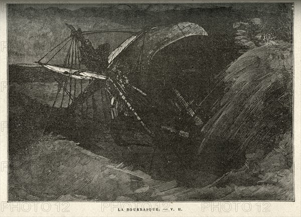 Illustration de "Les Travailleurs de la Mer", de Victor Hugo