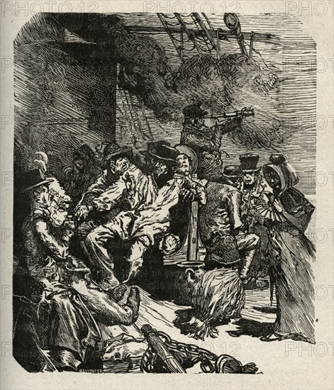 Illustration de "Les Travailleurs de la Mer", de Victor Hugo