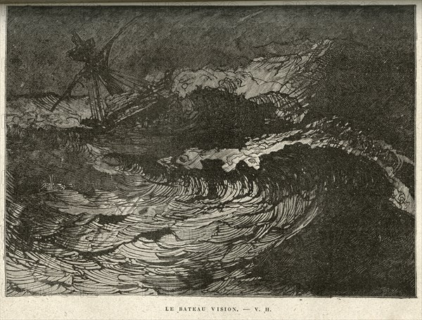 Illustration de "Les Travailleurs de la Mer", de Victor Hugo