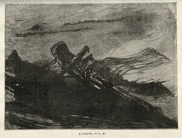 Illustration of "Toilers of the Sea", by Victor Hugo