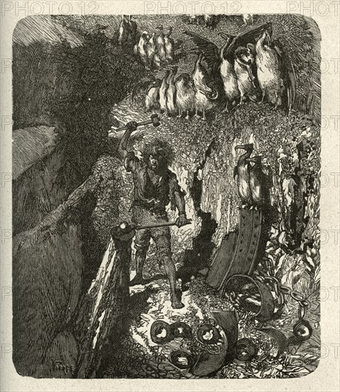 Illustration de "Les Travailleurs de la Mer", de Victor Hugo