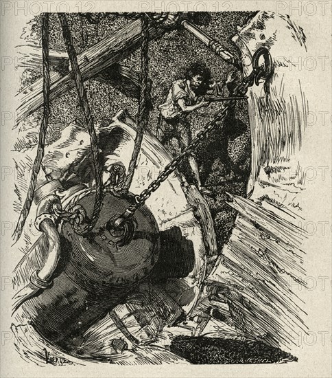 Illustration de "Les Travailleurs de la Mer", de Victor Hugo