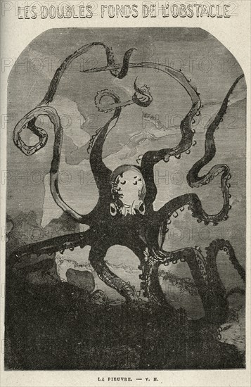 Illustration de "Les Travailleurs de la Mer", de Victor Hugo