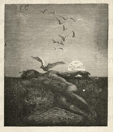 Illustration de "Les Travailleurs de la Mer", de Victor Hugo