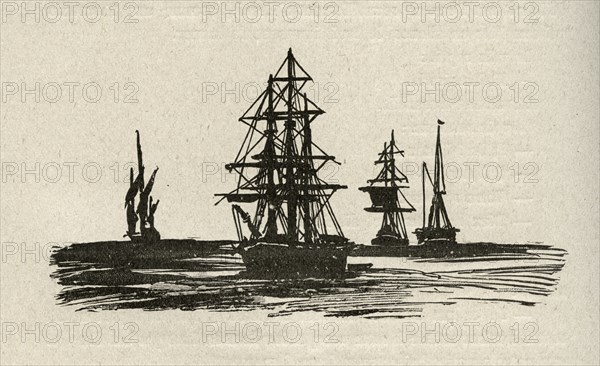 Illustration of "Toilers of the Sea", by Victor Hugo