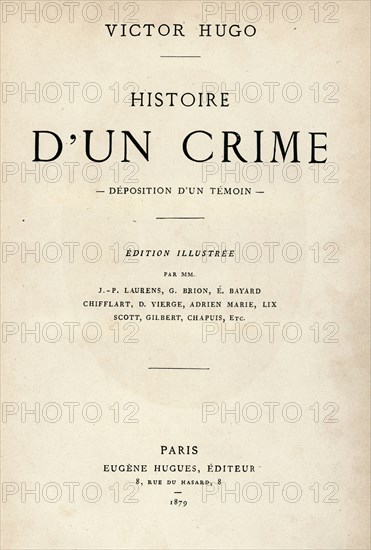 Illustration de "Histoire d'un crime", de Victor Hugo