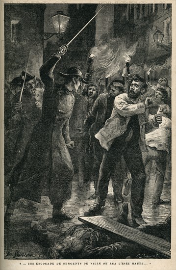 Illustration from 'Histoire d'un crime', by Victor Hugo