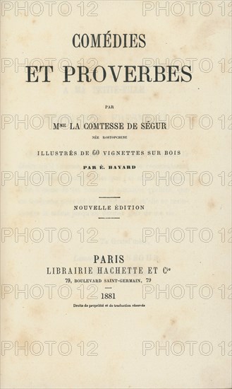 Comédies et proverbes, by Countess of Ségur