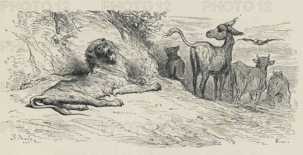Fable "Le Lion devenu vieux"
