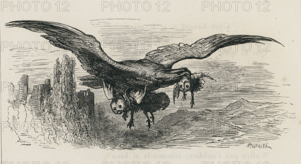 Fable of La Fontaine 'The Eagle and the Owl'