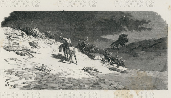 Fable of La Fontaine 'Phoebus and Boreas'